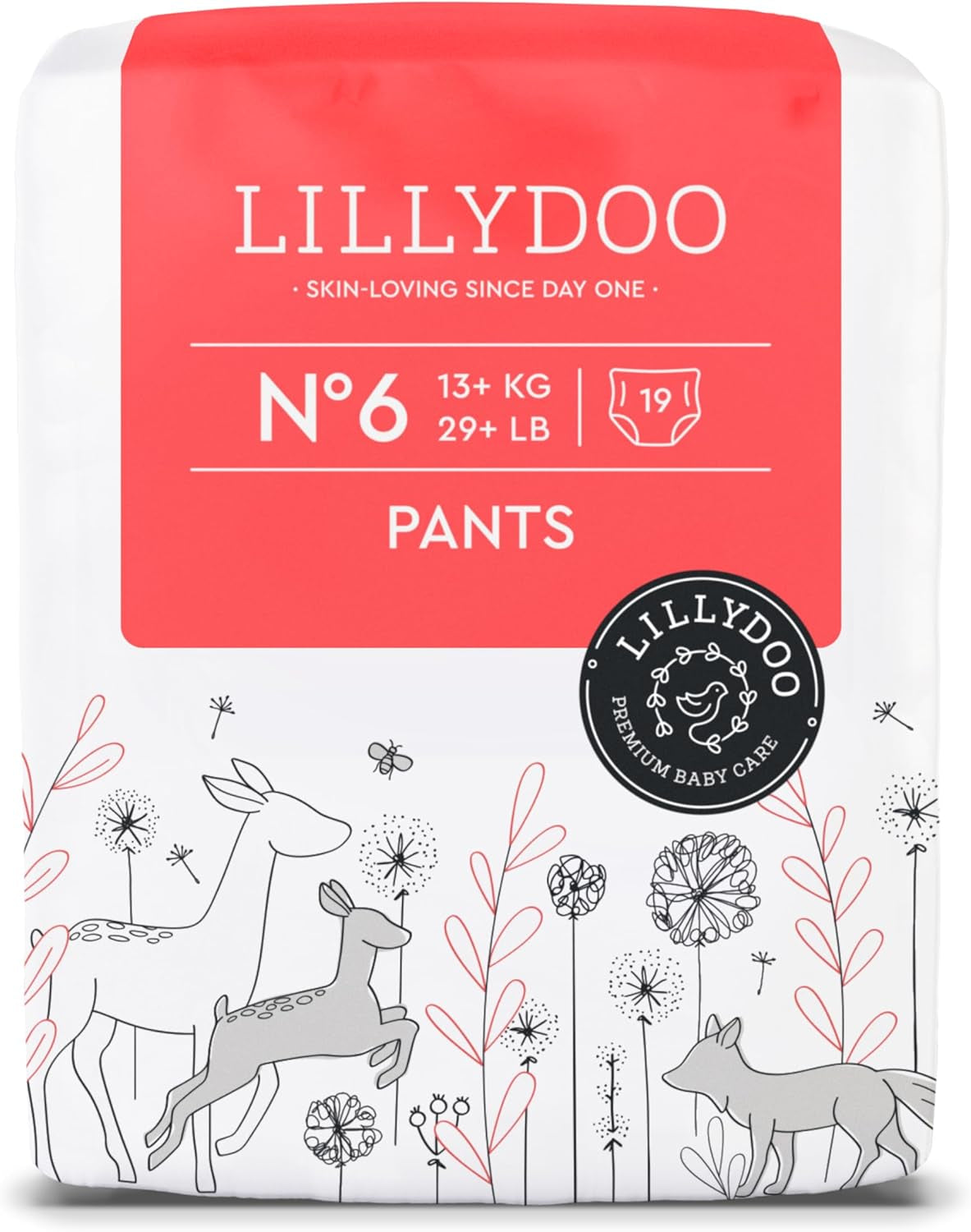 LILLYDOO hautfreundliche Hosen, Größe 5 (12–17 kg), Monatsbox (105 Stück)