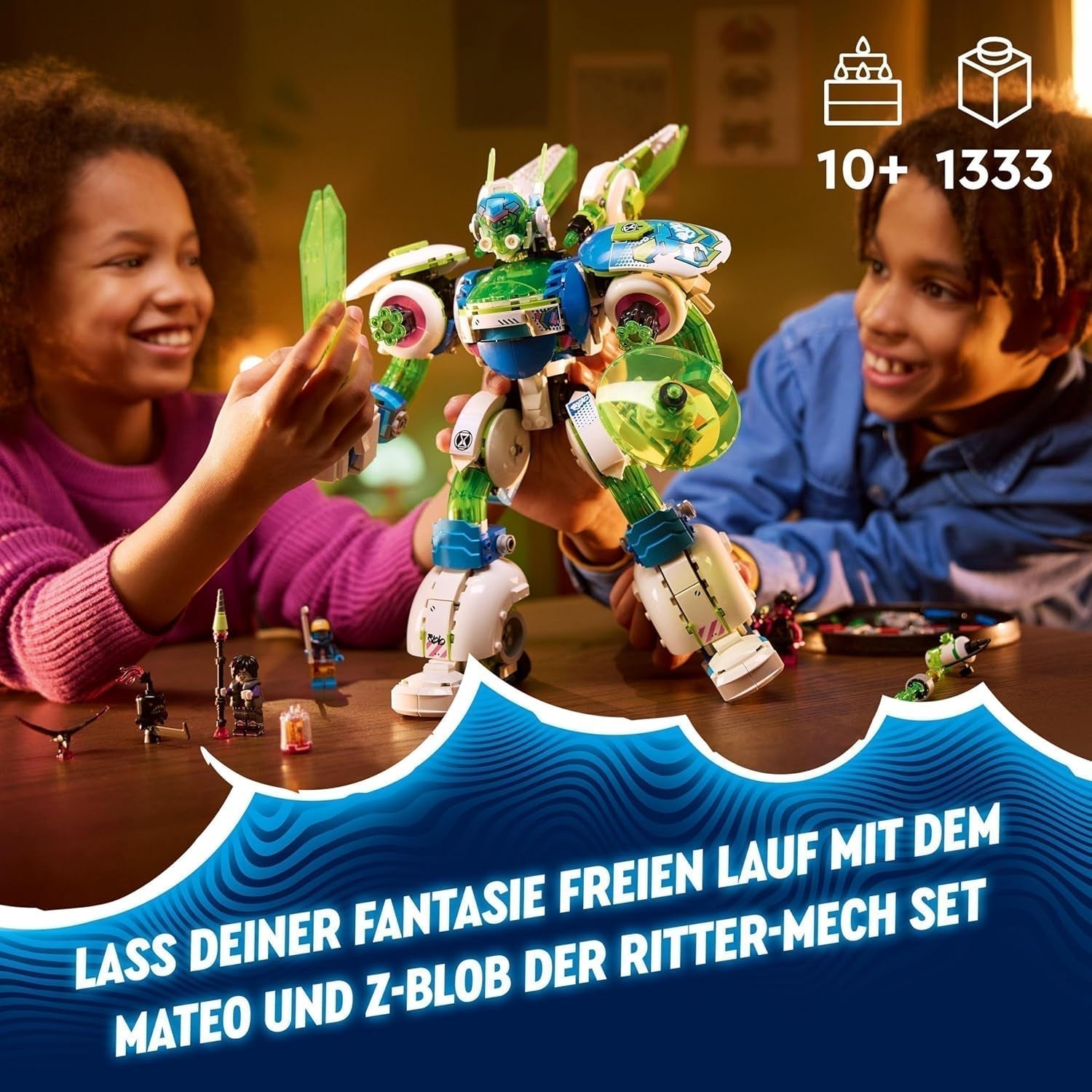 LEGO Dreamzzz 3-in-1 Mateo und Z-Blob The Knight Mech Bausteine Spielset für 10 Jahre alte Jungen und Mädchen Kinder Geschenk Fantasy Set 3 Wege Roboter Abenteuerspielzeug 71485 Bausätze Beuche den LEGO-Store
