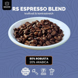 KING'S COFFEE - AMESTEC RS ESPRESSO - 1 kg starke und aromatische Kaffeebohnen - Kaffee mit niedrigem Säuregehalt - Kaffee aus ganzen Bohnen - Kleinserienröstung aus Italien - Espressobohnen für Vollautomaten und Siebträgermaschinen