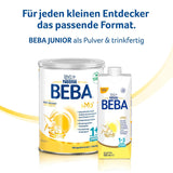BEBA Junior 1+ Milchgetränk ab 1 Jahr, Mit HMO, Altersgerechter Proteingehalt, Nur Laktose, Ohne Palmöl, Ohne Fischöl, Kleinkindnahrung, Babymilchpulver, 3er Pack (3 x 800g)