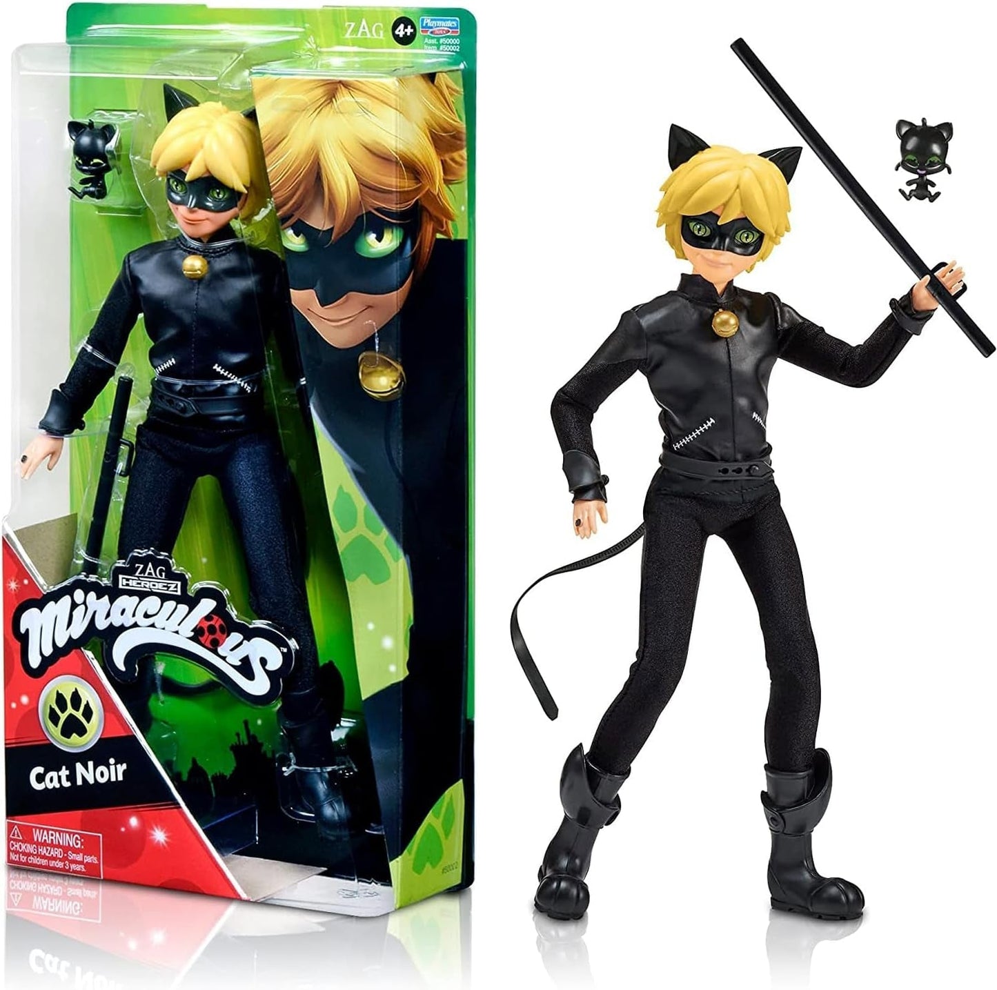 Bandai – Miraculous Ladybug – Puppe Marinette Farbwechsel-Überraschung – Miraculous Gelenkpuppe, 26 cm + 3 Überraschungen – zufälliges Muster – P50390 Naty Shop Cat Noir Puppen