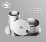 alfi Milch- und Zuckerset, matte Oberfläche, hochwertiges Milch- und Zuckerset aus Edelstahl, elegantes Design, spülmaschinenfest, langlebig