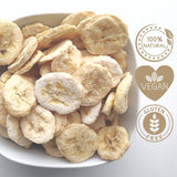 Gefriergetrocknete Bananen | Packung 120g Getrocknete Bananen ohne Zucker | Gefriergetrocknete Banane | Bananen mit Trockenfrüchten | Gefriergetrocknete frische Bananen | Gefriergetrocknete Bananenscheiben Naty Shop dehydrierte Produkte