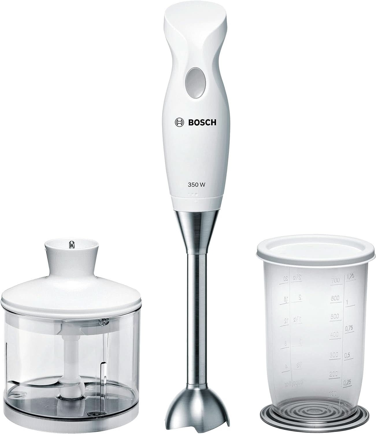 Haushaltsgeräte MSM6B500 Standmixer, 350 W, Silber/Weiß Kitchen Naty Shop