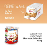 Merci Petits Kaffeecreme – 12 x 125 g – kleine weiße Schokoladenpralinen auf feiner Schokolade mit Kaffeecreme – einzeln verpackte Schokoladenpralinen