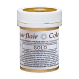 Lebensmittelfarbe Sugarflair Chocolate Gold – Farbige Bio-Kakaobutter, Schokoladenfarbe zum Färben von Schokolade, Pralinen – 35 g