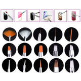 ® 20 x professionelle Nagelpinsel, Gel, Malpinsel, Künstlerpinsel, French-Nagelpinsel-Set, Werkzeugset mit spitzer Spitze, für Nageldesign, Malen, Punktmuster usw., mit Tasche