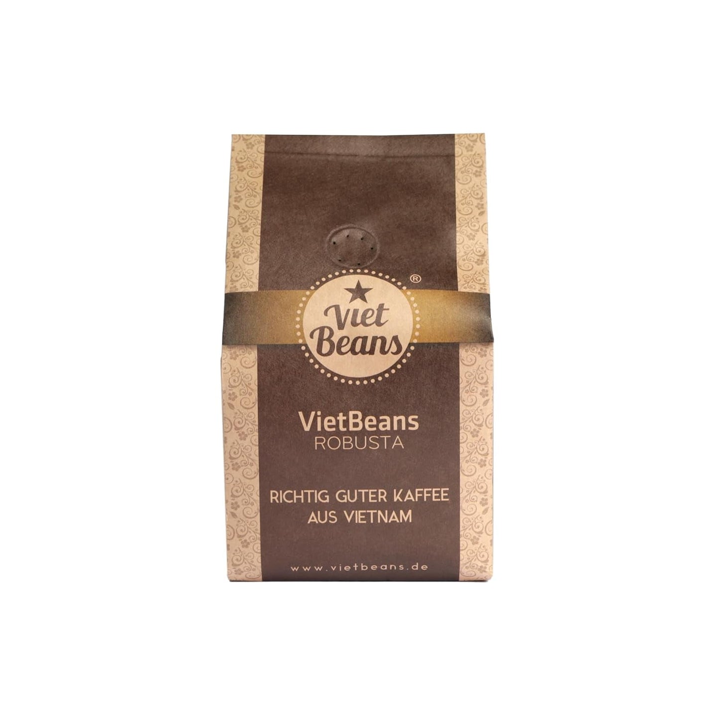 VietBeans 100% Robusta – Ganze Bohne – Kaffeespezialität aus Vietnam – Kräftig und würzig – 250g