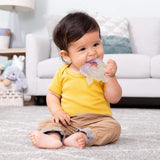 Infantino 316564-01 Infantino Transparente Beißringe – weicher Beißring, aus ungiftigem Material, für sensorische Entwicklung und Unterstützung beim Zahnen, mehrfarbig