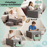 Lesekissen für Bett und Sofa, Bücherkissen, frei kombinierbar mit Getränkehalter und waschbarem Bezug, verstellbares Laptop-Schreibtischkissen zum Lesen, Spielen, Arbeiten, Schreiben (Grau)