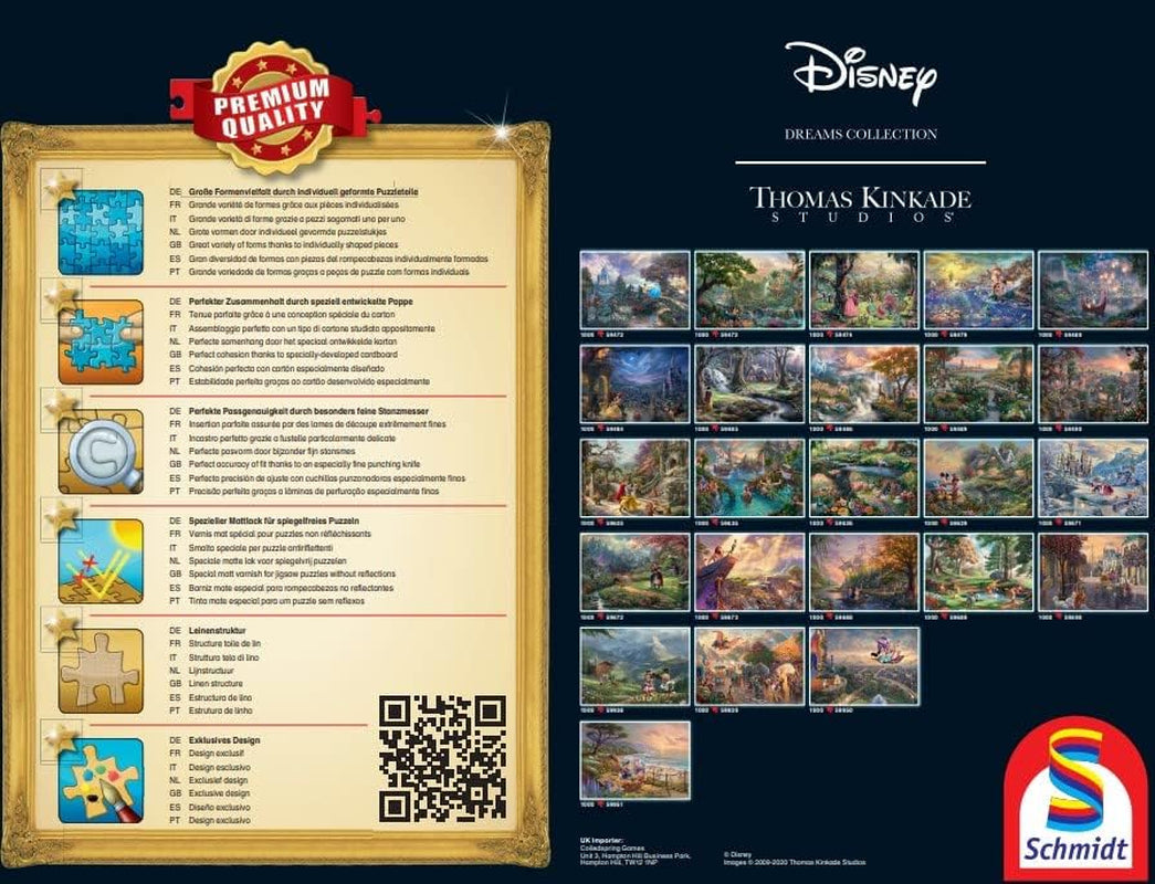 Schmidt Spiele 57371 Thomas Kinkade, Disney, Mickey & Minnie, Dream Collage 2, Puzzle 2000 Teile Puzzle Naty Shop