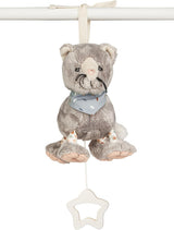 Sterntaler S Katze Lilly Spieluhr – Baby-Spieluhr aus weichem Stoff – Plüschtier für Kinder zum Binden – Einschlafhilfe wirkt beruhigend zu Hause und unterwegs, grau Toys Bebe Naty Shop