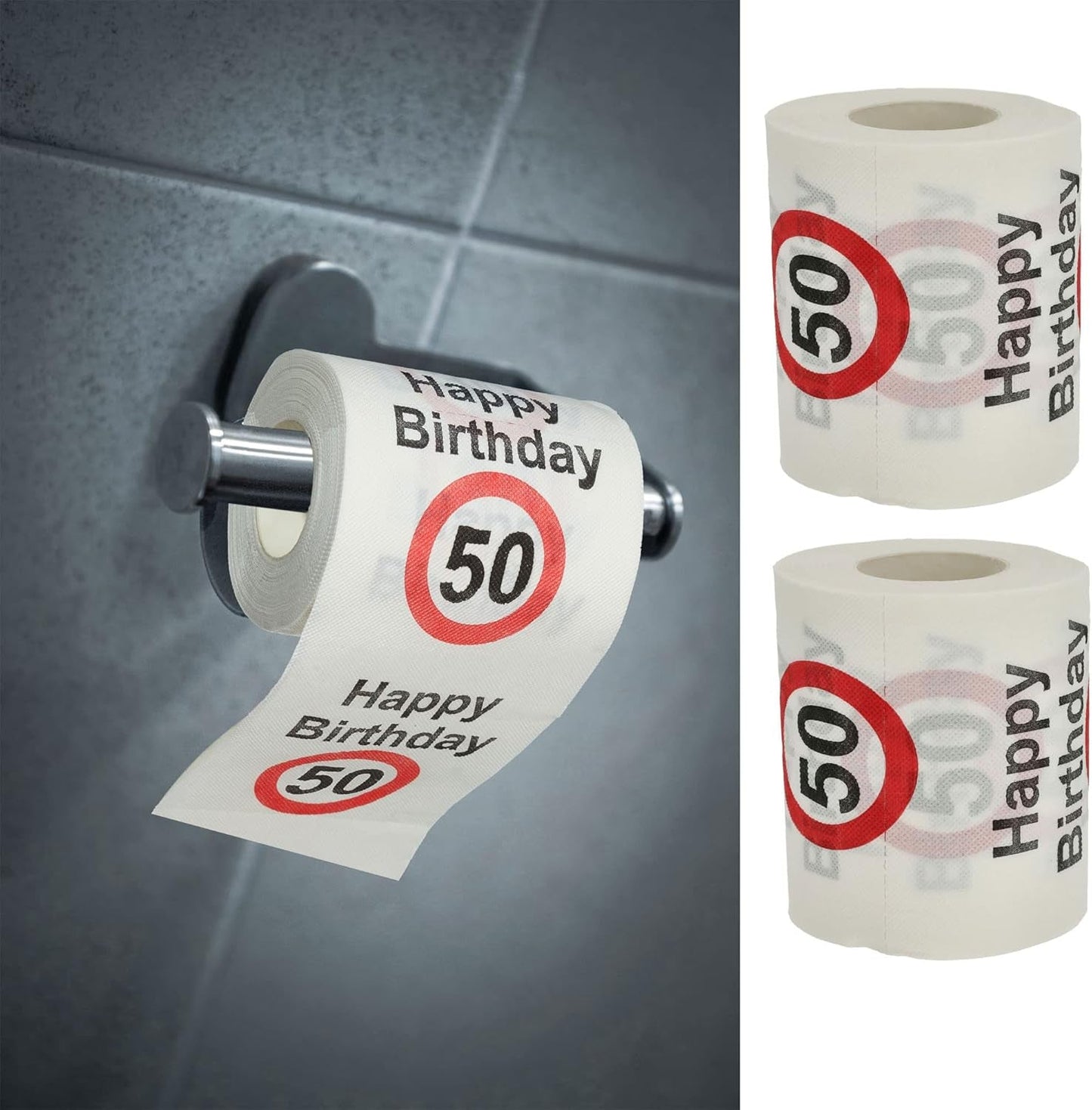 4er Set Toilettenpapiere „Alles Gute zum 40. Geburtstag“ │40. Geburtstag 24 Meter 2-Stoffe 180Gr/Qm │ Toilettenpapier Motiv Toilettenpapier (4 X Toilettenpapier 40)