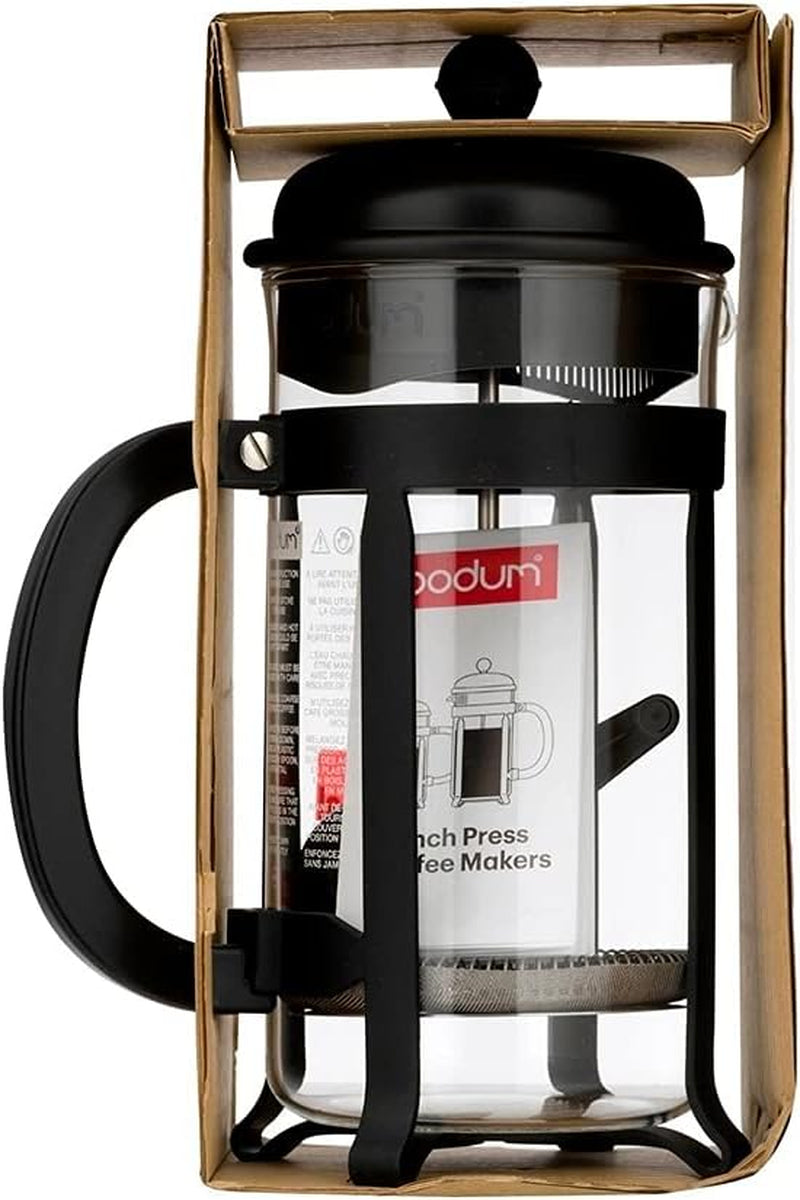Bodum 1908-01 Java Kaffeemaschine, 8 Tassen, 1 L, mehrschichtig, schwarz, 10,6 x 16,3 x 24,5 cm, 6 Stück
