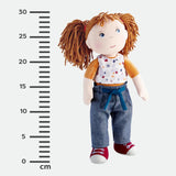 HABA Malou Puppe – 30 cm hohe Kuschelpuppe zum Spielen und Kuscheln – Weiche und waschbare Materialien – Ideale Alternative zu Plüschpuppen – Geeignet für Kinder ab 1,5 Jahren – 2010818001