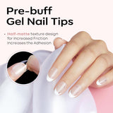 Modelones Nagelspitzen 510 Stück – Full-Cover-Nagelspitzen-Set, Gel-Spitzen-Set, vorpolierte PMMA-Harz-Nagelspitzen, künstliche Nägel zum Aufkleben von Nagelkunst-DIY, kurzes Squoval