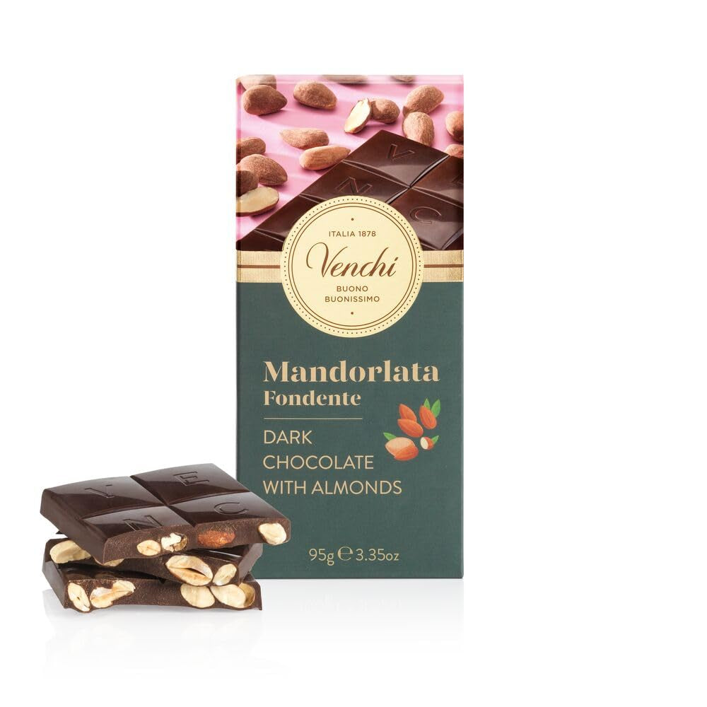 Venchi – Gesalzener Haselnussriegel, gesalzene Haselnüsse, Mandeln und Pistazien, 95 g, mit „Piemont-Haselnüssen“, glutenfrei, ohne künstliche Farbstoffe und ohne Konservierungsstoffe