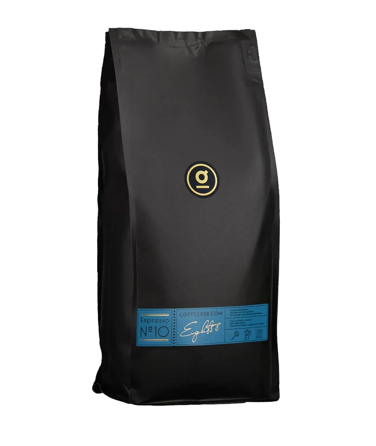 Espresso N°10 von Coffee858 – Kräftige und würzige Espressomischung, bestehend aus 70 % Arabica-Bohnen aus Brasilien und 30 % Robusta (1000 g)