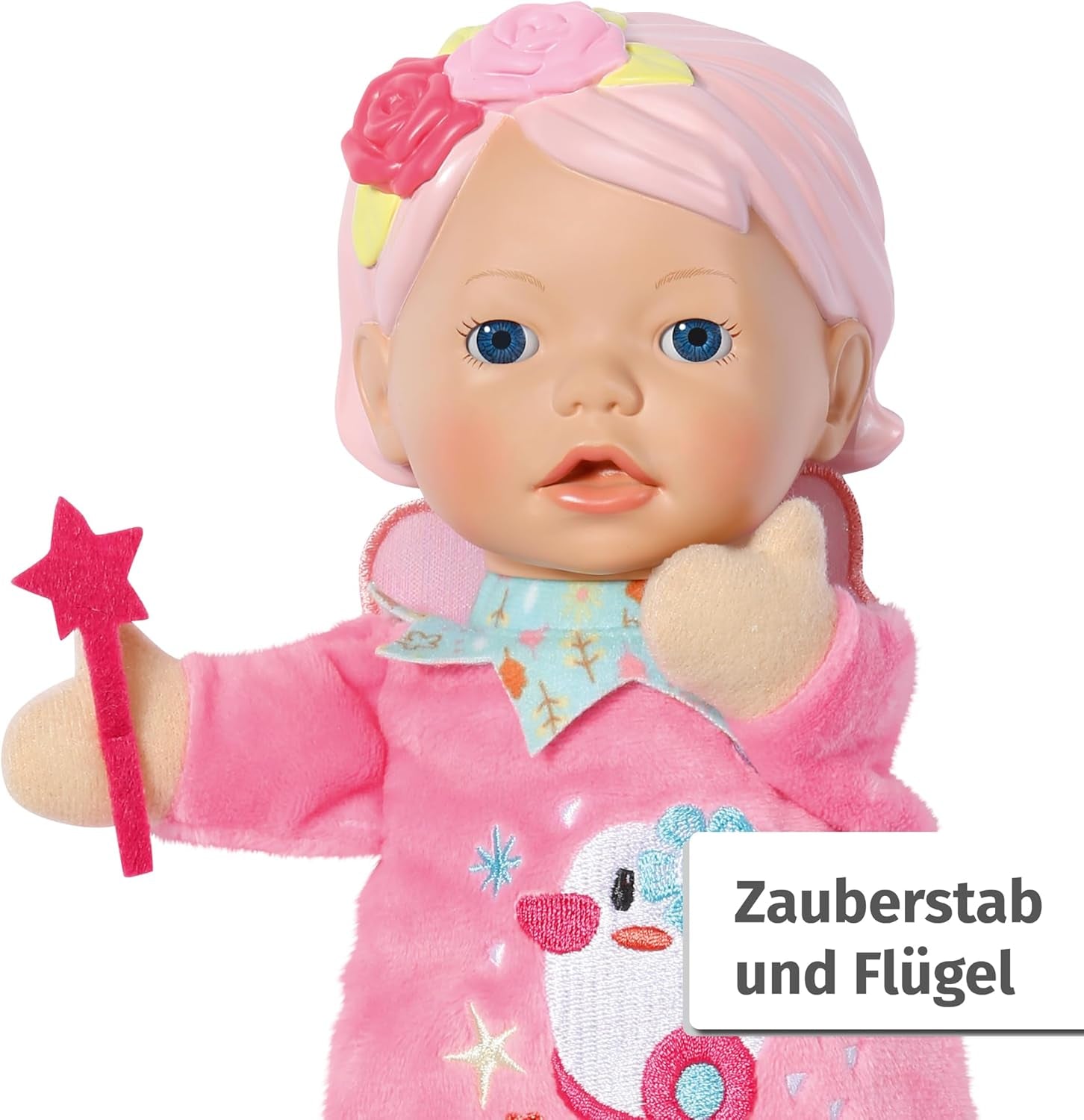 BABY born for Babies Fee Weichkörperpuppe mit Fingertaschen in den Armen 26cm hohe Handpuppe 834695 Zapf Creation