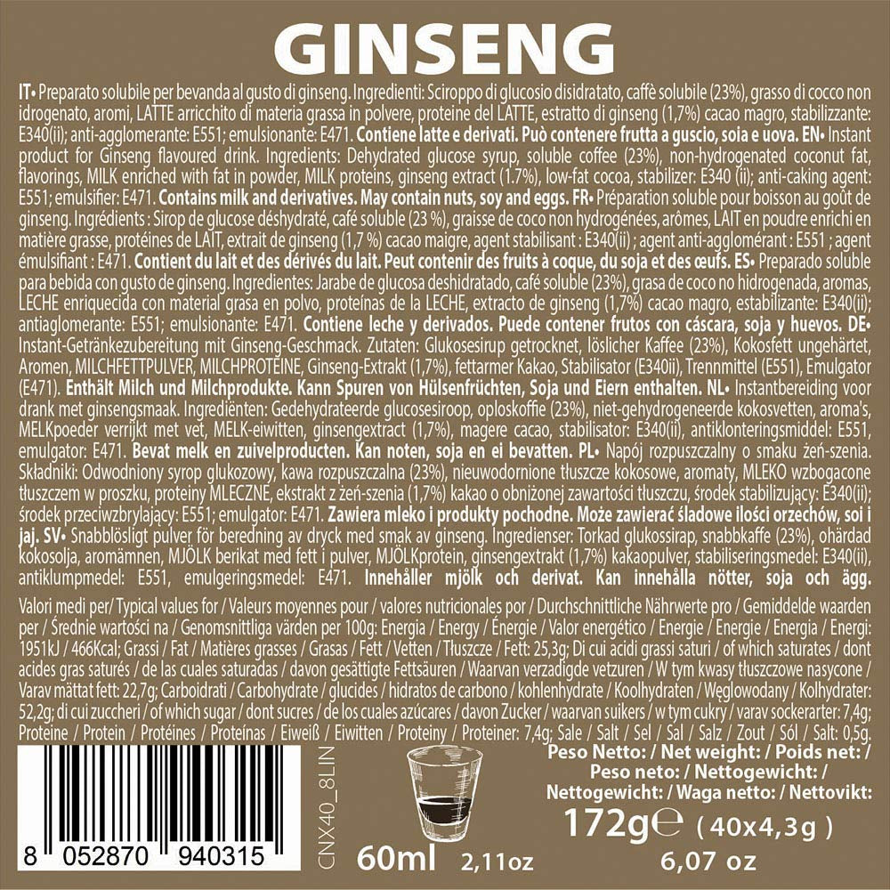 Sofort lösliches Produkt Ginseng-Kapseln 4,3 g x 40 Kapseln