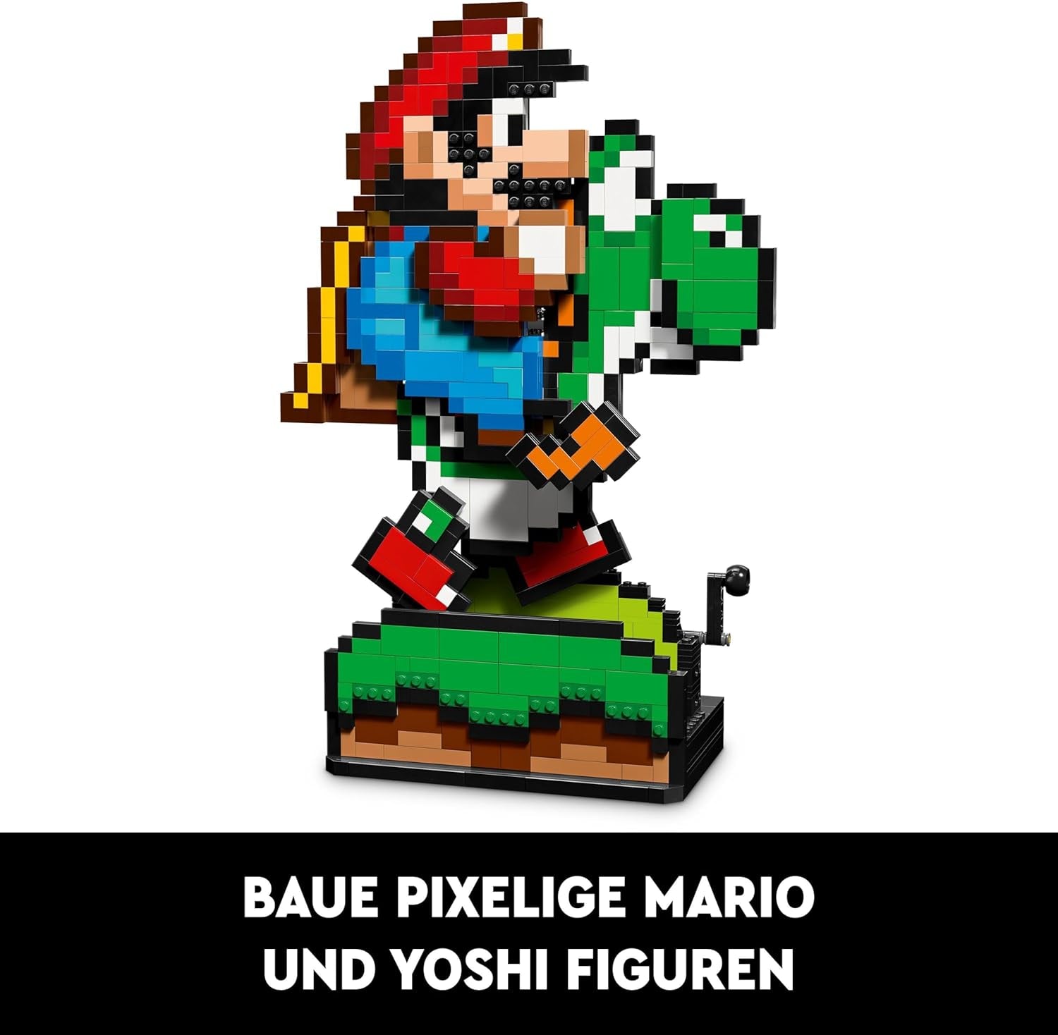 LEGO Super Mario World: Mario & Yoshi Nintendo-Sammelset, Pixelfiguren, Modellbau und -ausstellung, Heimdekoration und Sammlerstücke, Modellbausatz und Geschenk für erwachsene Fans 71438 Bausets Besuchen Sie den LEGO-Store