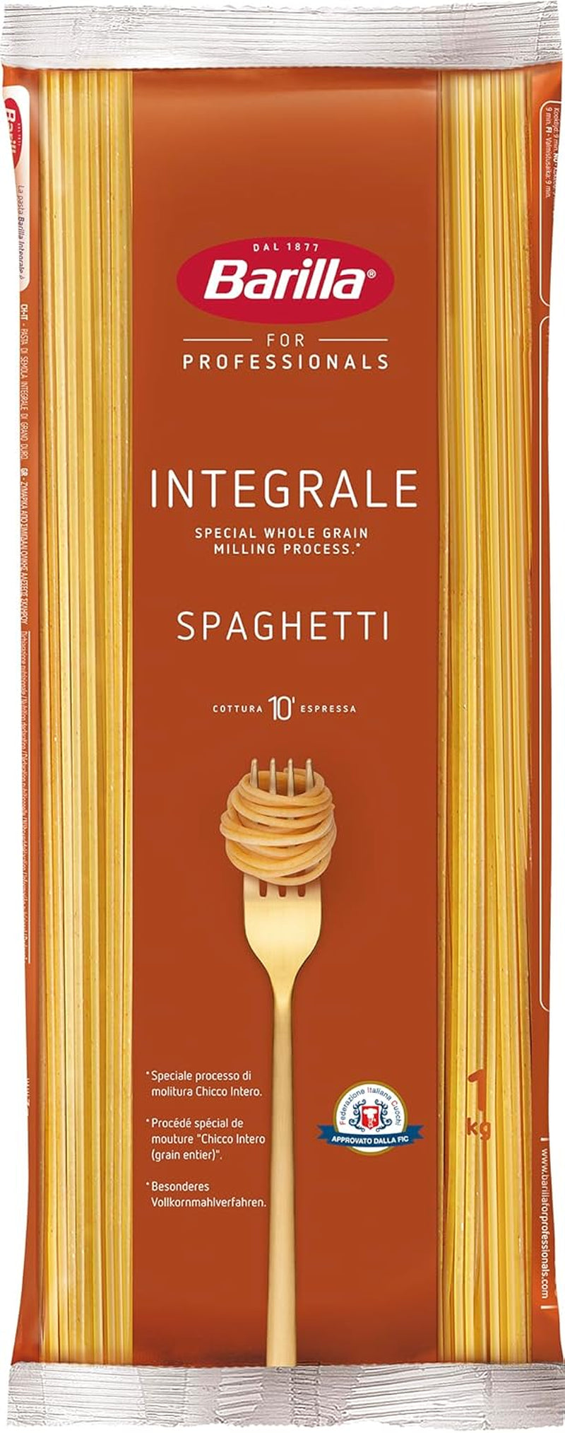 Vollkorn-Barilla-Fusilli-Vollkornnudeln – 1 kg