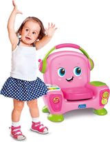 Clementoni 17755 Singsessel mit rosa Klang und Tanz – interaktiver und multifunktionaler Sessel für Kinder auf Italienisch, Spielzeug 1 Jahr – Made in Italy, mehrfarbig Toys Bebe Naty Shop