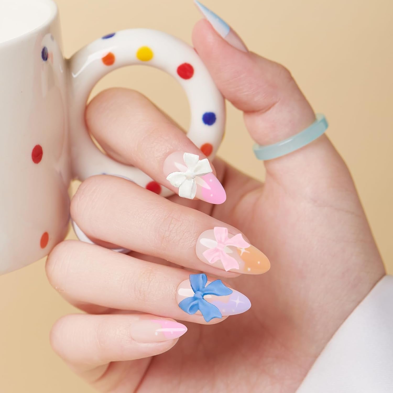 500 Stück 3D Nägel Charm Schleifen Charms Nägel Nail Art Charms Schleife Nagel Charms Nägel Nail Art Schleifen Nageldekorationen Mit Aufnahmewerkzeug Für Frauen Und Mädchen Nagel-Diy-Zubehör