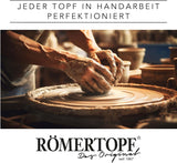 Römertopf Knoblauchtopf Frischetopf aus Naturton für eine lange Haltbarkeit von Lebensmitteln wie Knoblauch Ø 12,5 cm weiß Frischhaltedosen Naty Shop