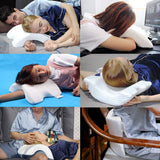Paar-Seitenschlafkissen, entspannender Arm, gebogenes Memory-Schaum-Kissen, U-förmiges Nackenkissen, Reisekissen, druckloses Seideneis-Seidenkissen, langsame Rückkehr für Paare, orthopädische Halskissen, Naty Shop