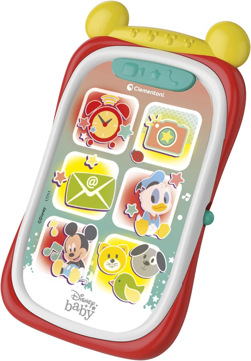 Clementoni 17711 Disney Baby Baby Mickey Smartphone, Kinderhandy mit Licht- und Soundeffekten, interaktives Spielzeug für Kinder von 9–36 Monaten, M, mehrfarbig, Bebe Toys Naty Shop Standardtitel