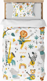 Bettwäsche für Kinder, Jungen, verschiedene Modelle, mit Reißverschluss, Mikrofaser-Polyester. Bettwäsche – Kinder, Naty Shop Tiere, 100 x 135 cm + 40 x 60 cm