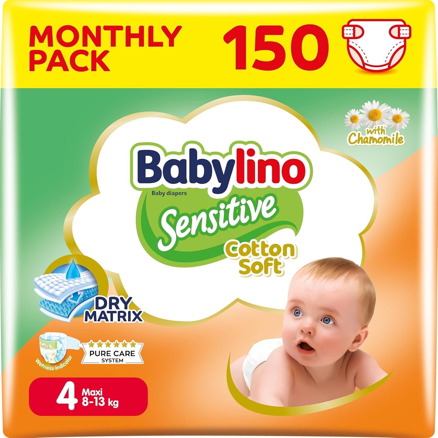 Windeln für empfindliche Babys, Größe 6, extra groß (13-18 kg), 114 Windeln