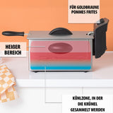 Tristar Ölfritteuse FR-6935, 2000 Watt, 3 Liter, Thermostat, Kaltzone, 3-4 Personen, Metallgeräte Naty Shop