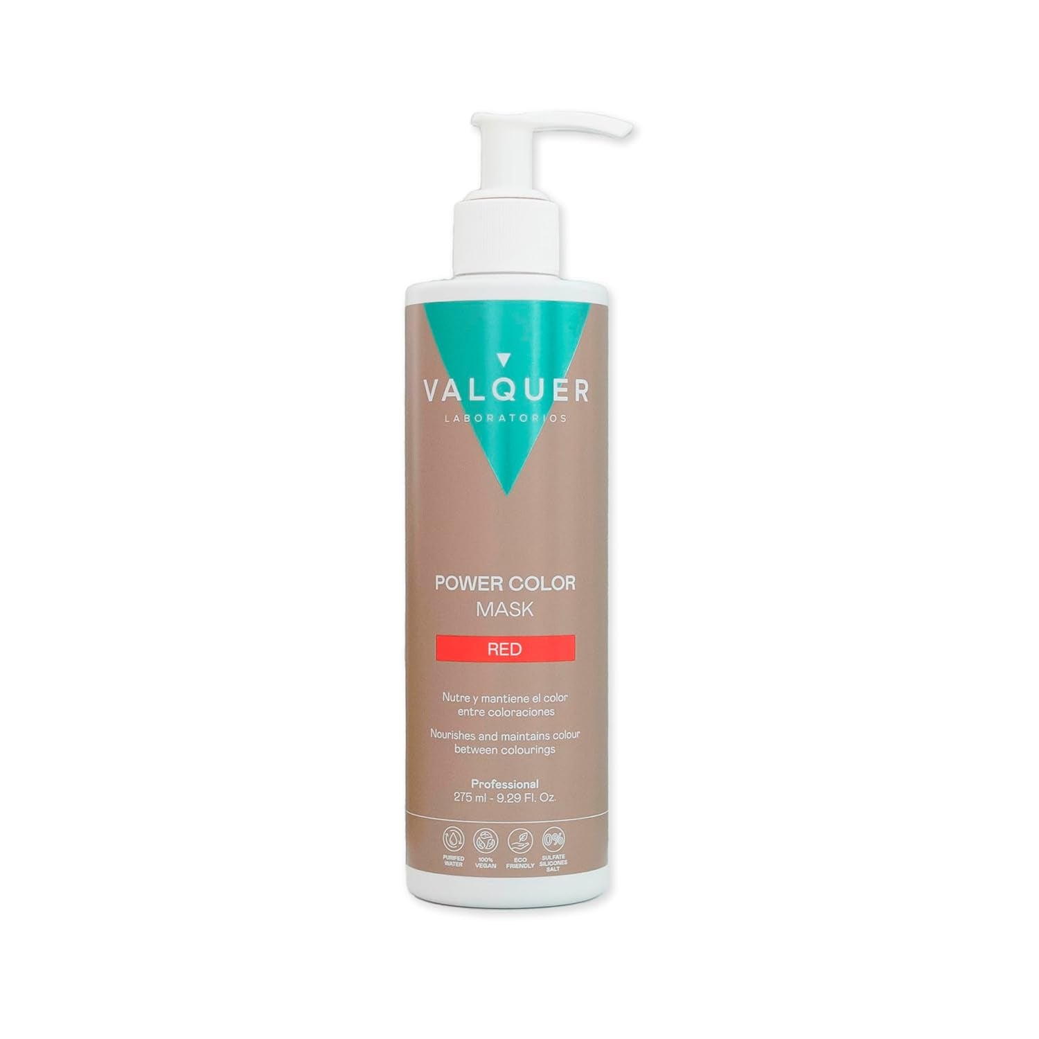 Valquer Power Color Mask vegane und silikonfreie Formulierung Verleiht Haarfarbe 290 ml Lila Naty Shop Haarmaske Rot 1 Stück (1er Pack)