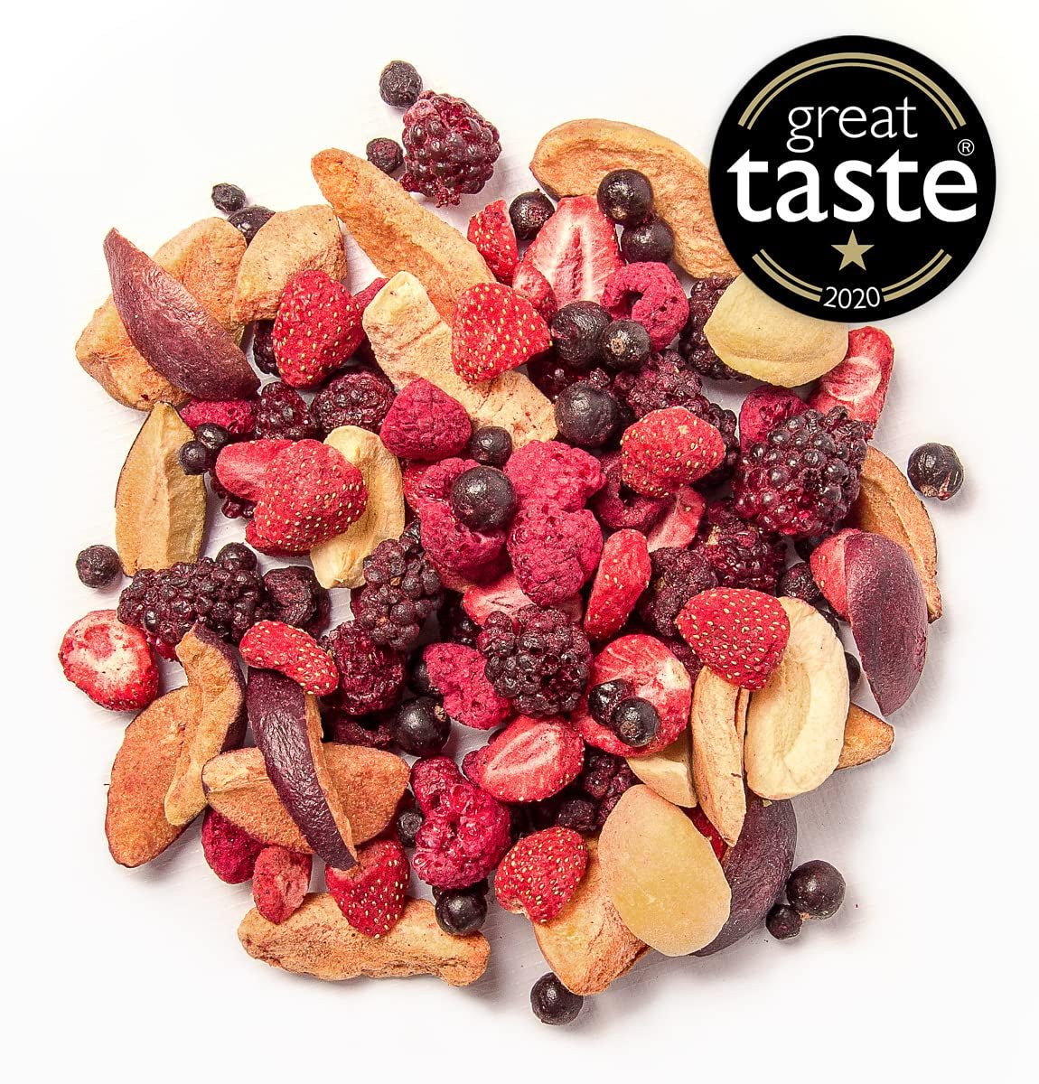BRIX gefriergetrocknete Früchte | Natürliche Mischung aus Trockenfrüchten 115g | Great Taste Award für Trockenfrüchte | GVO-frei, glutenfrei, vegan, ohne Vitamine. Naty Shop dehydrierte Produkte