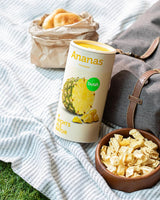 BUAH® Gefriergetrocknete Ananas | Ananaschips als Snack oder für Müsli und Desserts | Idealer Ersatz für Süßigkeiten | Vegan und ohne Zuckerzusatz | 100 % gefriergetrocknete Früchte | 200 g dehydrierte Produkte von Naty Shop