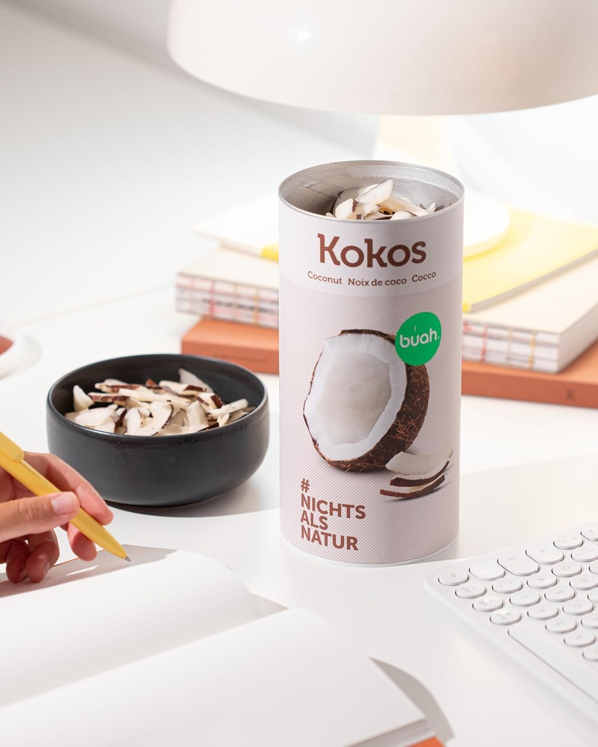 BUAH® getrocknete Kokosnusschips | Bio-Kokoschips, Snack, Müsli & Back-Kokoschips | Idealer Ersatz für Süßigkeiten | Vegan und ohne Zuckerzusatz | 400g dehydrierte Produkte von Naty Shop