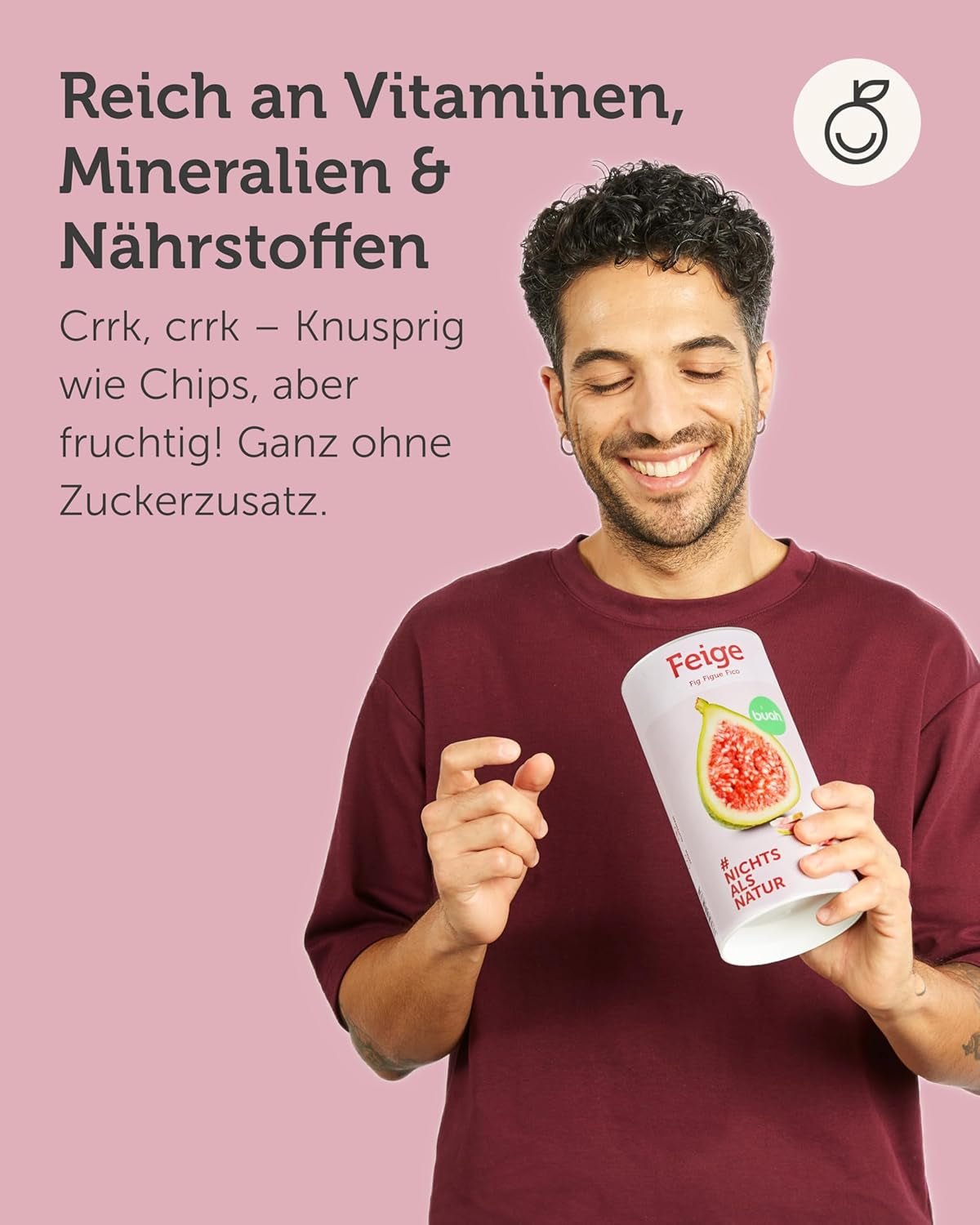 BUAH® Gefriergetrocknete Feigen | Feigenchips Als Snack, für Müsli und Desserts | Idealer Ersatz für Süßigkeiten | Vegan und ohne Zuckerzusatz | 220g dehydrierte Produkte von Naty Shop