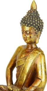 Buddha Figur meditieren sitzend Statue Figuren Skulptur Büste Statue Ornament Buddha Figur Feng Shui Deko Garten Terrasse Balkon Deko Buddha Statue Wohnaccessoire Buddha Skulptur Gartenfigur Statuetten und Skulpturen Naty Shop