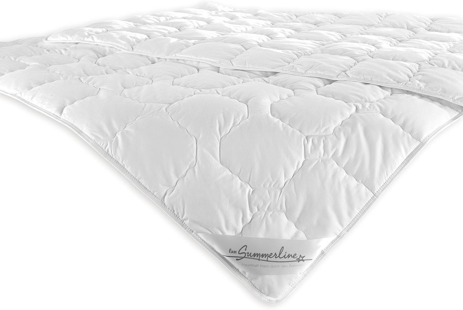 Frankenstolz F.A.N. Waschbare Baumwolle – Sommerdecke, 155 x 220 cm, extra große Steppdecken und Steppdecken Naty Shop Weiß 135 x 200 cm