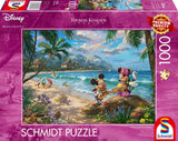 Schmidt Spiele Thomas Kinkade 57528 Disney Mickey and Minnie in Hawaii 1000 Teile Puzzle bunt [Exklusiv bei Amazon] Puzzle Naty Shop Standardtitel
