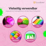 Goodbake Neonlebensmittelfarben 6 Farben Set – Intensive Lebensmittelfarbe – Lebensmittelfarbpaste – Zum Einfärben von Torten, Fondant, Buttercreme Uvm. – 100 % veganer Naty Shop