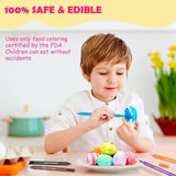 12 Stück Lebensmittelfarbstifte, Lebensmittelfarbstifte zum Backen, Lebensmittelmarker mit feiner und dicker Spitze, essbarer Stift für Kuchen, Fondant, Kekse, Ostereier, Macarons