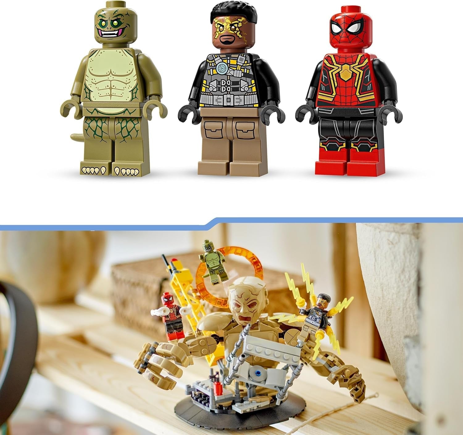LEGO Marvel Spider-Man Vs. Sandman: Showdown Superhelden-Spielzeug mit Figuren einschließlich Eidechse und Elektro-Rollenspiel-Bauspielzeug, Geschenk für Action-begeisterte Jungen und Mädchen 76280 Bausets Besuchen Sie den LEGO-Store
