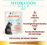 almo nature HFC Hydration Help Nassfutter für Katzen – Hühnersuppe und Hühnerfilets – für den menschlichen Gebrauch geeignet, glutenfrei, Monoprotein, 50 g, 24 Stück, 1,2 kg
