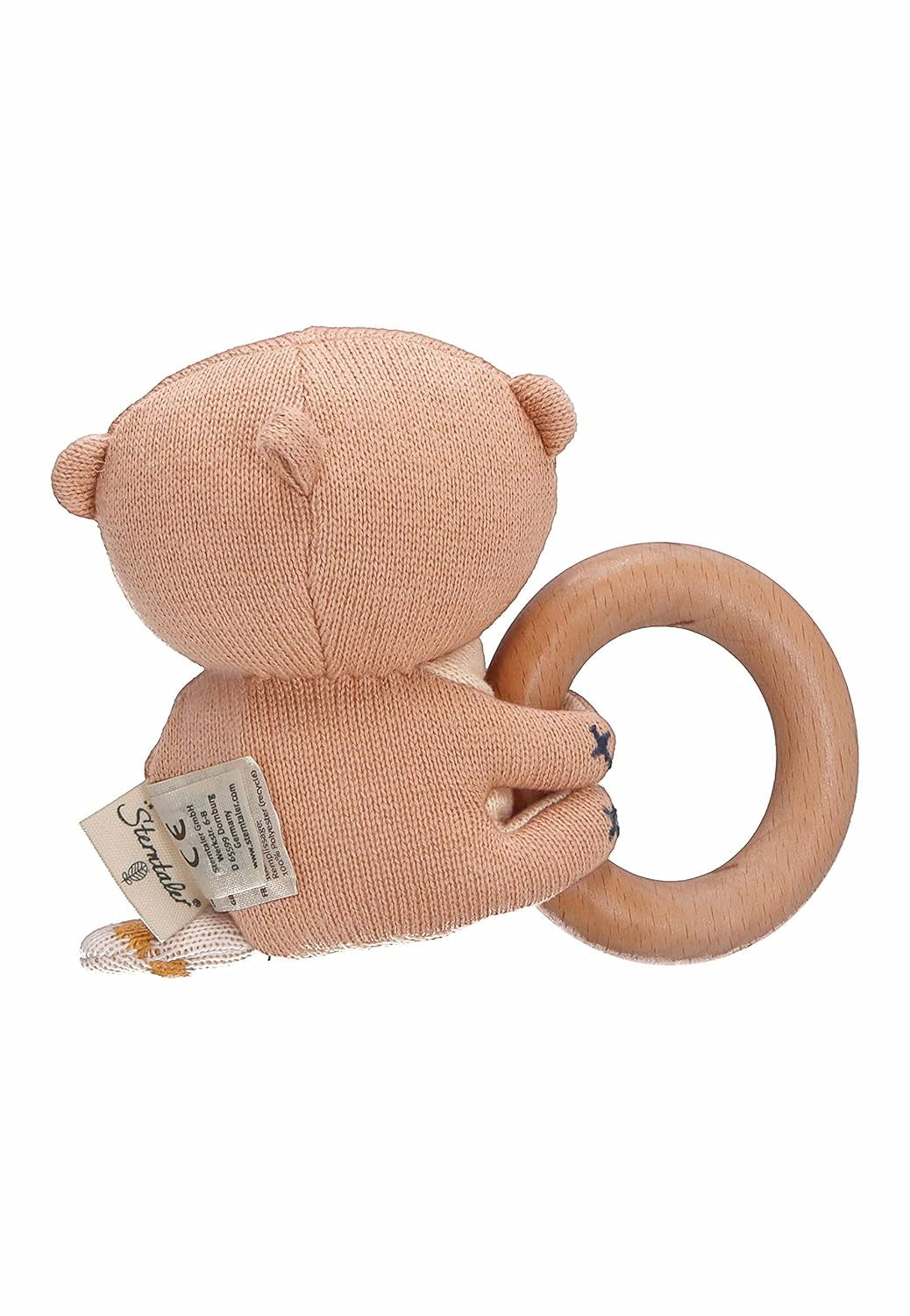 Sterntaler Baby Jungen Greifling Baby Holz Greifling Otti - Babyspielzeug, Greifling, Greifling Holzgreifring für Kinder - Bio Bebe Toys Naty Shop