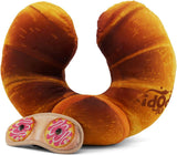 Croissant-Nackenkissen und Schlafmaske, Orange Naty Shop Reisekissen