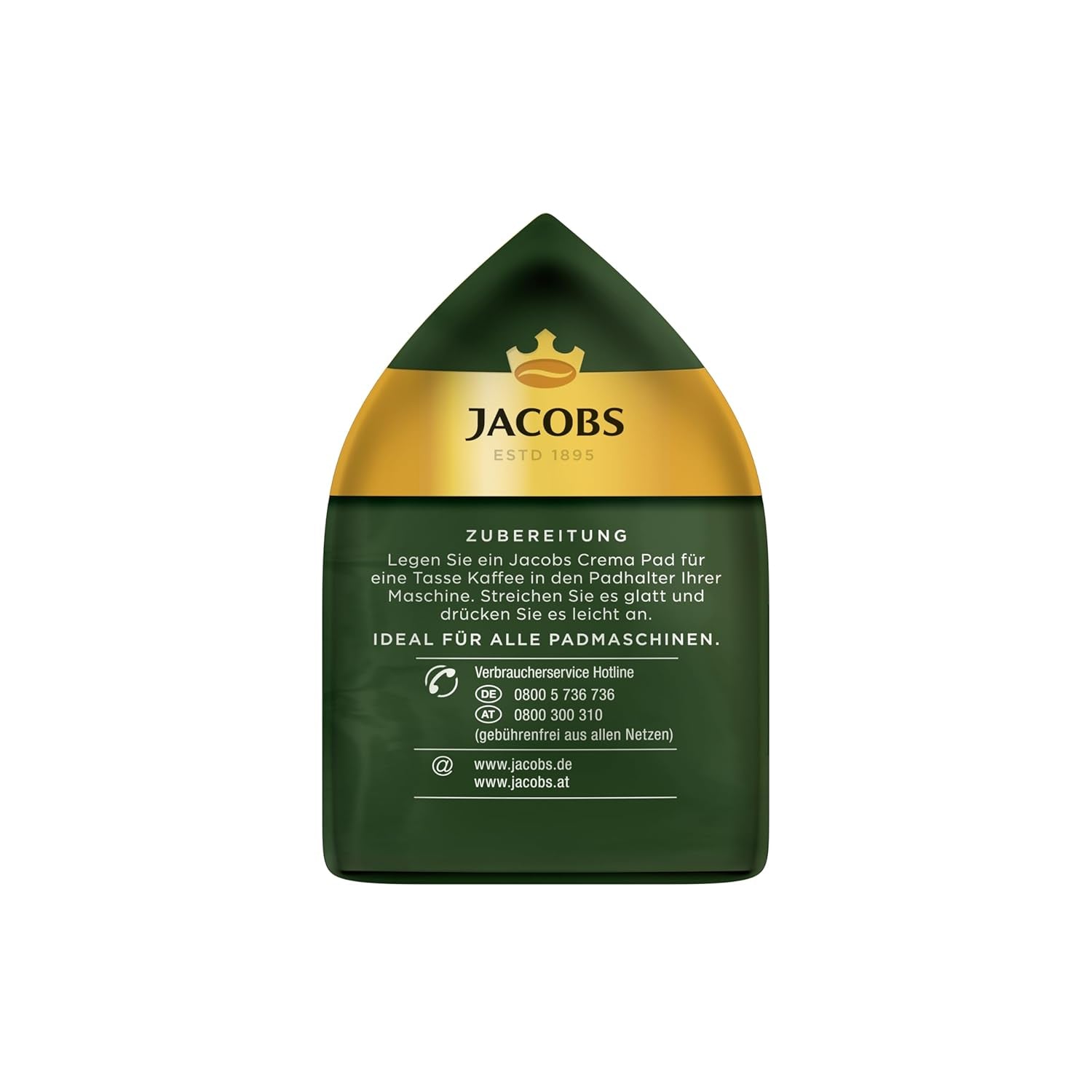 Jacobs Pads Cream, Senseo-kompatible Pads, 5 x 18 Getränke, 90 Kaffeepads