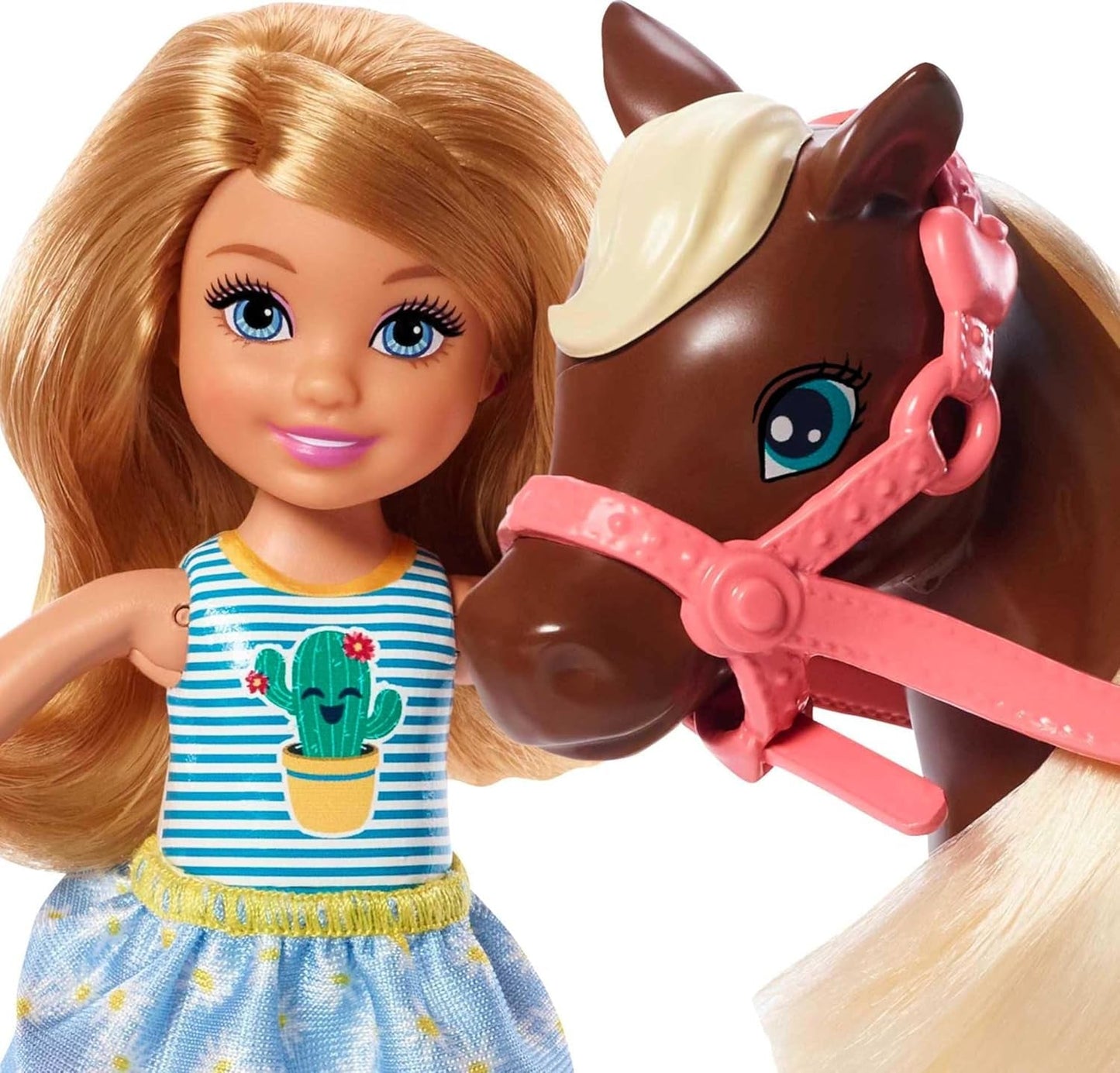 Barbie GHV78 – Club Chelsea Spielset mit Puppe und Pferd, ca. 15 cm große Blondine mit Mode und Accessoires, Geschenkspielzeug für Kinder von 3 bis 7 Jahren, Naty Shop Dolls